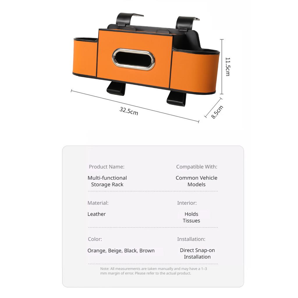 4In1 Auto Seat Back Storage Case Multifunctional Universal Car Interior Organizer Hanging Seat Hook Storage Box Auto Accessories