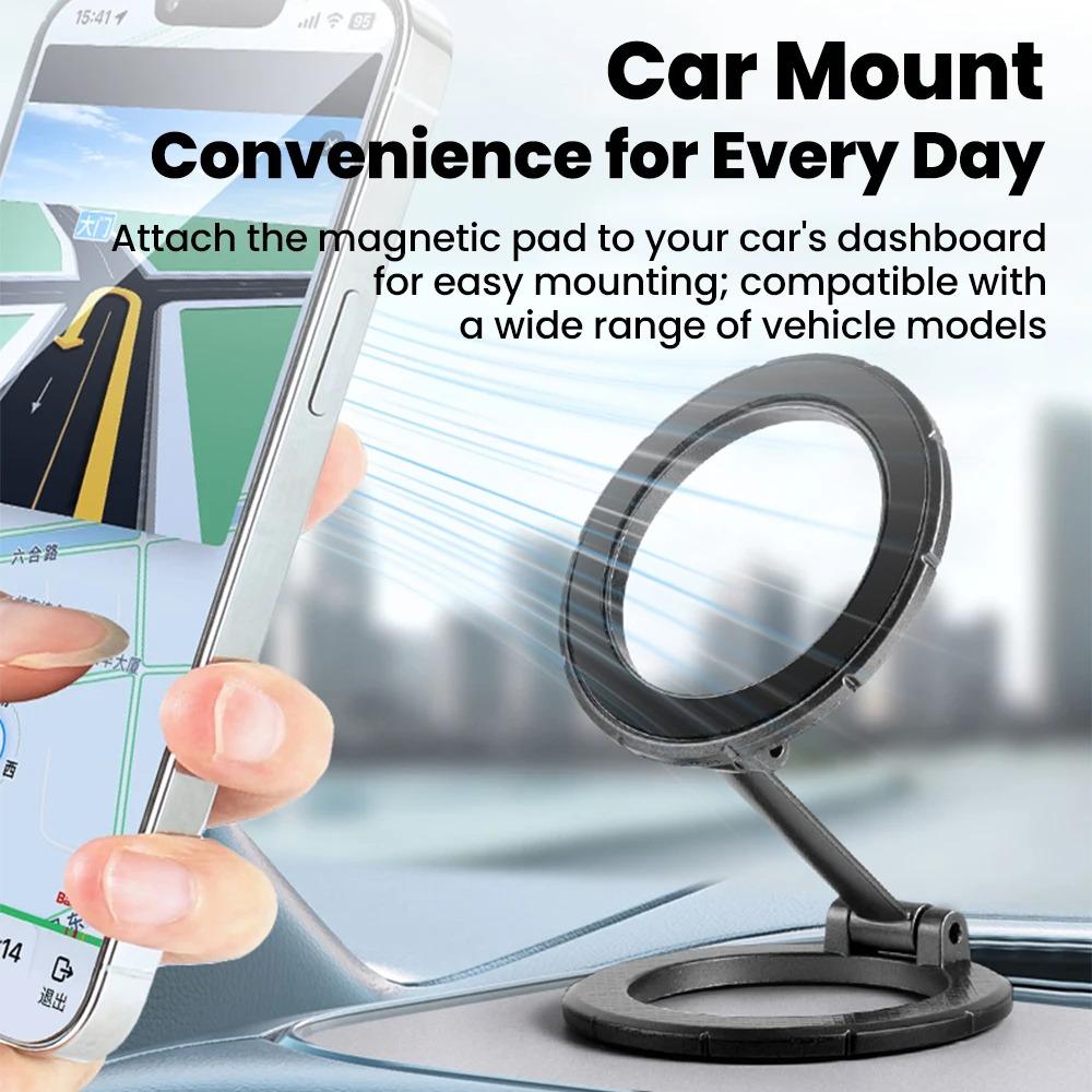 Magnetic Mobile Phone Holder Double-sided Strong Magnetic Holder Car-mounted Mobile Phone Holder Foldable Magnetic Suction Type