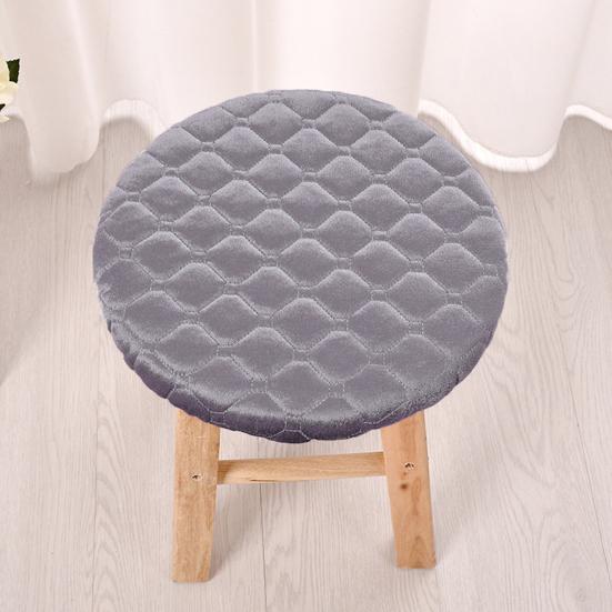 Round Stool Cover Fitted Bar Stool Cover Quilted Soft Cushion Non-Slip Washable Slipcover Fit for Diameter 11-12 Inch Bar Stool