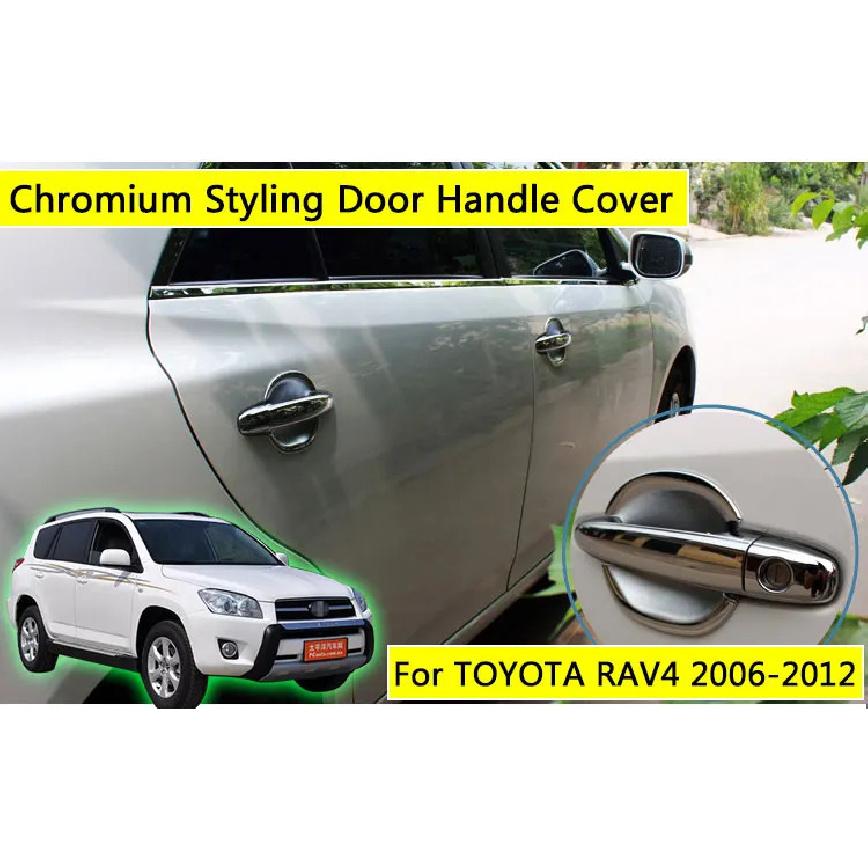 For Toyota Rav4 2006-2012 Chrome Door Handle Covers Trim for 5 Door Accessories Stickers Car Styling 2007 2008 2009 2010 2012