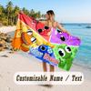Personalized Beach Towel,Rainbow Friends Custom Printed Name Text, Super Absorbent Towel For Beach Vacation