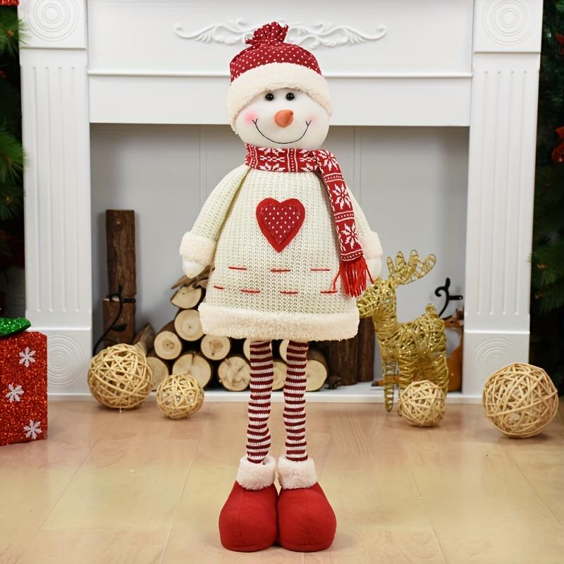 1pc Big Size Retractable Santa Claus Snowman Elk Xmas Figurines Christmas Decoration Gift Xmas Tree Ornament