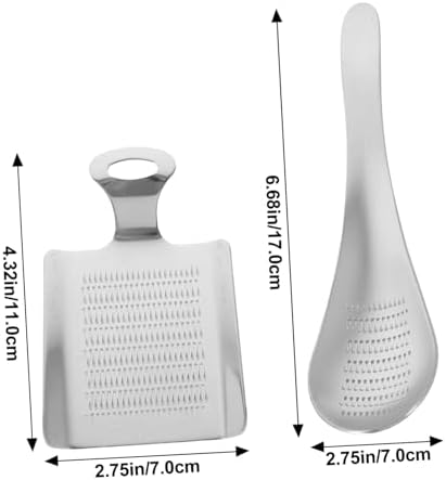 Ipetboom 2er-Pack Edelstahl-Gemüsemühle, manueller Knoblauch-Ingwer-Stampfer, vielseitiges Küchengerät, leicht zu reinigen, sicher für Babynahrung