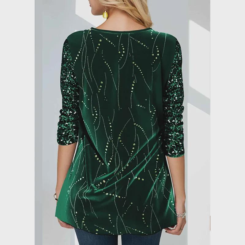 Wiosenno-jesienne damskie luźne topy z nadrukiem – moda europejska i amerykańska