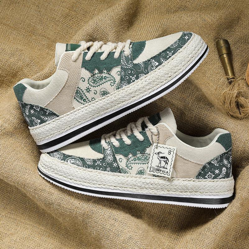 Men'S Board Shoes Fashion Mesh Breathable Low-Top Color Matching Student Sports Leisure Internet Celebrity Tide Shoes