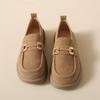 Retro Matte Flat-soled Small Leather Shoes Women's 2024 Spring New One-pedal Lazy Beanie Shoes Pregnant Women Flat-soled Single Shoes
