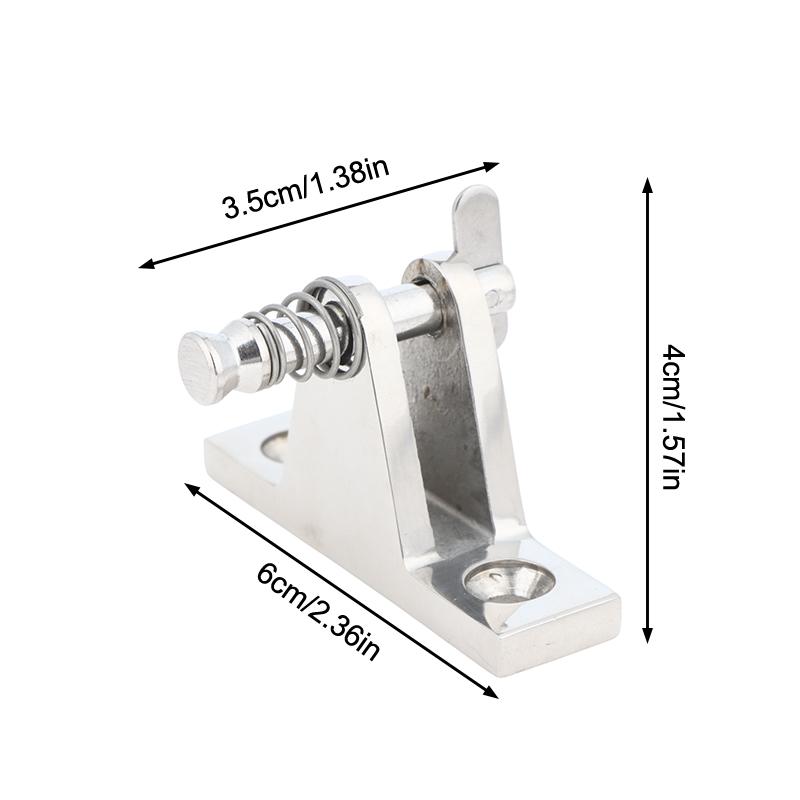 1Pc Boat Bimini Parts Accessories Marine 316 Stainless Steel Top Deck Hinge Mount Fitting Marine Yacht Hardware