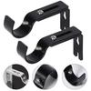 2/4pcs Wall-mounted Curtain Rod Support Extendable Metal Roman Pole Bracket Universal Adjustable Hanging Hooks
