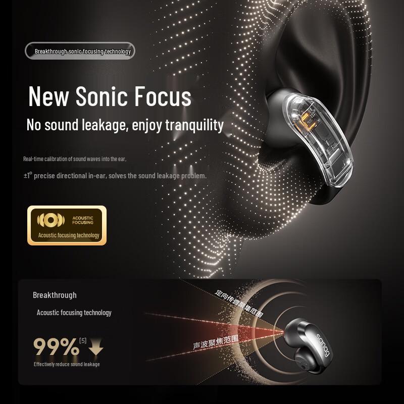 SANAG S9S AI Bone Conduction Ear Clip Earphones