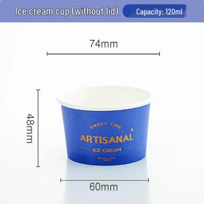 SIVIR 75mm Disposable Ice Cream Paper Cups