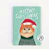 2026 New Endless Meowy Christmas Music Card With Glitter Festival Specific Greeting Card Gifts For Children Adults Cat Lovers