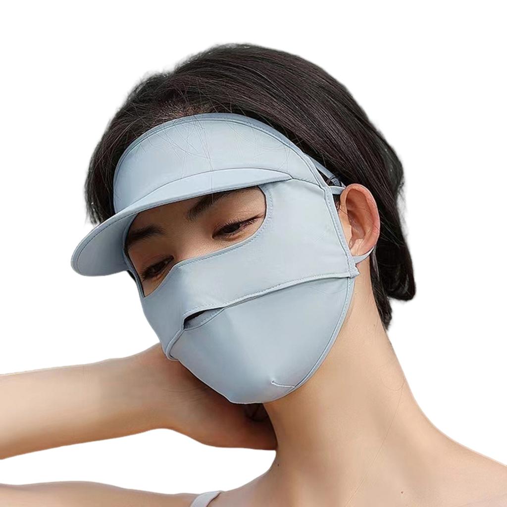 Yousheng UPF 50+ Women Full Face Guard Sunscreen Covering Adjustable Earrings Wide Brim Breathable Anti UV Face Guard