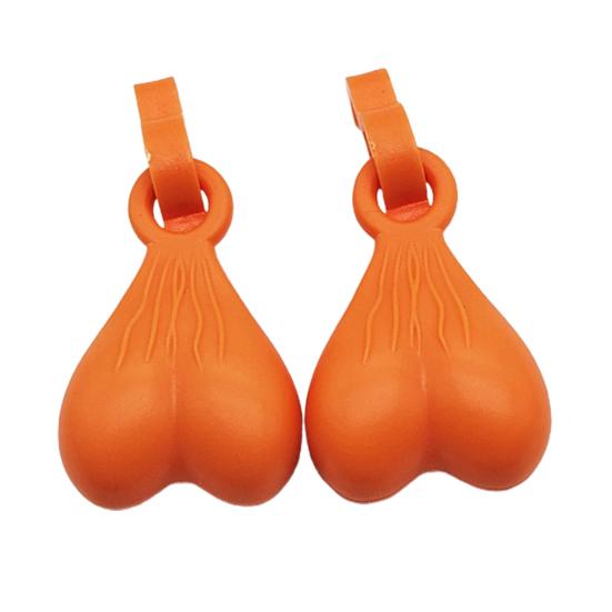 2Pcs Shoe Decorations Creative Shape Polish Surface Waterproof Bright Color Long Lasting Show Unique Charm Resin Sandal Hanging Ornament