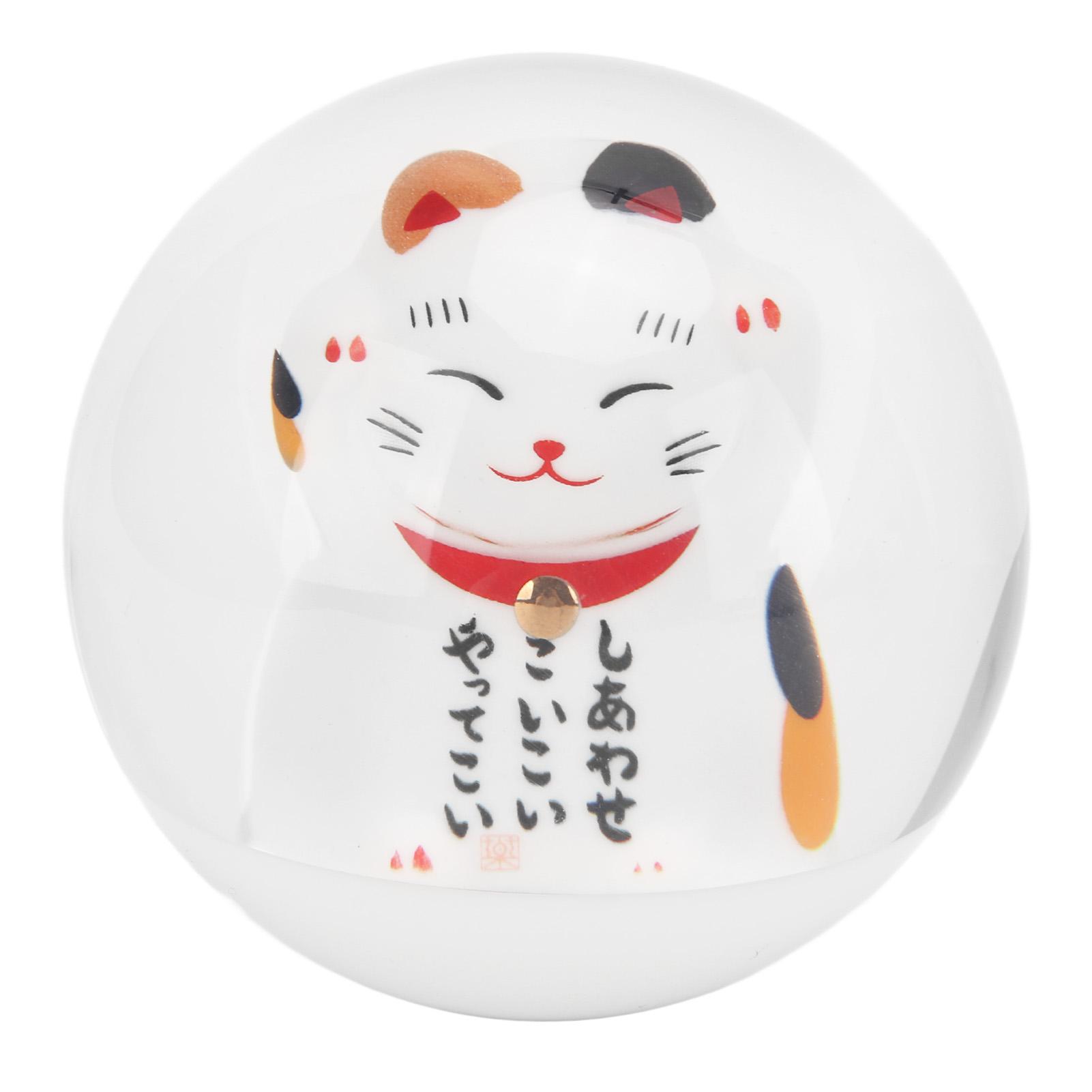 

Универсальная ручка переключения передач Счастливый кот , акриловая, аксессуары для интерьера автомобиля, с 3 адаптерами