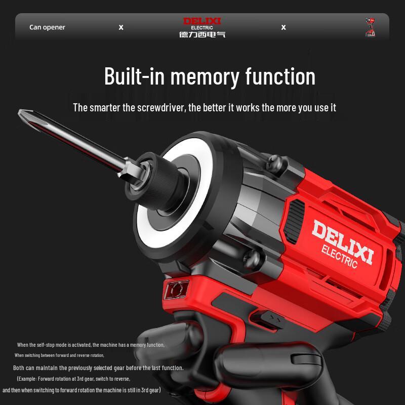 DELIXI Electric Brushless Cordless Impact Driver Drill CN plug (adapter included)