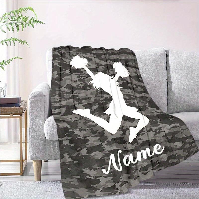 Camouflage Cheerleaders Customize Your Name Blanket Used For Chair Office Sofa Bed Camping Soft And Warm Giving Friends And Relatives Birthday Gifts