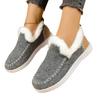 2025 New Winter Foreign Trade Women's Cotton Shoes Large Size Plush Thickened Burr Warm Flat Cotton Shoes