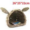 Woven Straw Pet Rabbit Hamster Guinea Pig Cage Nests House Toy Chinchilla Bed