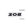 Glossy Black Car Emblem Metal Decorative Strips Badge Logo Body Decals Sticker For Peugeot 107 206 207 208 301 307 308 407 508