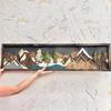 24TE Decorazione Artistica da Parete in Legno Fatta a Mano Tema Montagna Immagine Paesaggio 3D