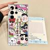Case for Samsung Galaxy S24 S20 Plus S25 Edge S22 FE S21 Note 20 Ultra 10 S23 Ultra S26 Phone Cover Cute Crayons Shinchans