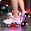 Men's/Women's /Kids Roller Roller Shoes 4-wheel Deformation Shoes Roller Skates Adult Rechargeable LuminousSkating Shoes