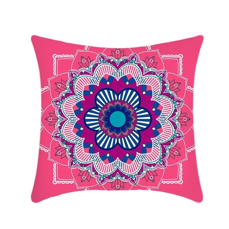 Office Sofa Cushion Cover Mandala Array Printed Luxury Home Decor Cushion Cover