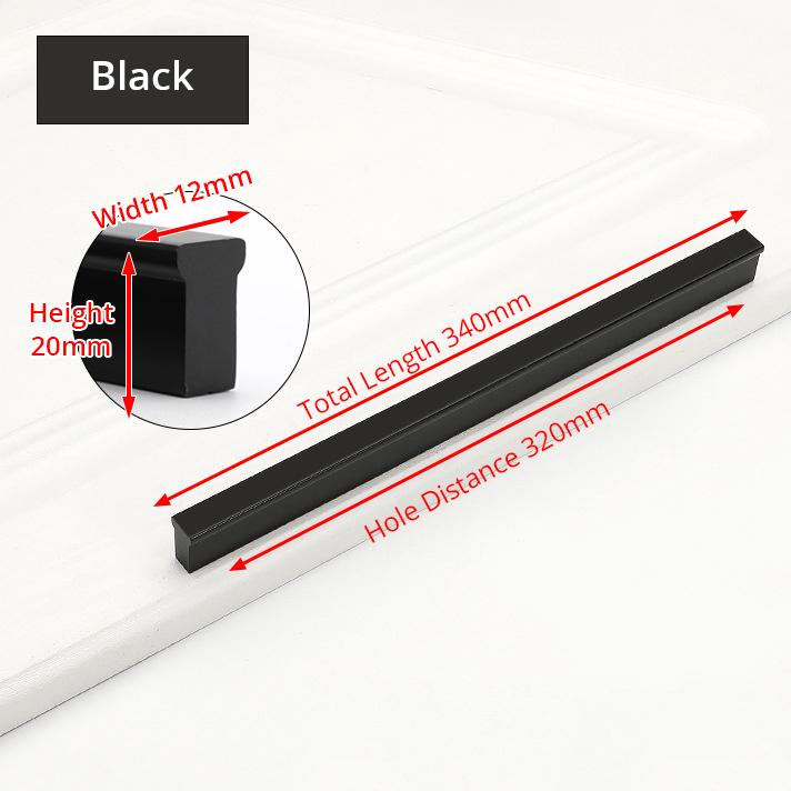 KAK American Style Black Cabinet Handles Gold T Bar Aluminum Alloy Kitchen Cupboard Pulls Drawer Knobs Furniture Handle Hardware