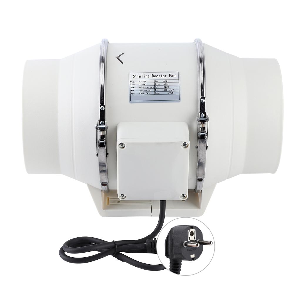 High Efficiency Inline Duct Fan Air Extractor Bathroom Kitchen Ventilation System   80W