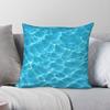 Turquoise Blue Water Ripples Square Pillowcase Polyester Linen Velvet Creative Zip Decor Pillow Case Sofa Cushion Cover
