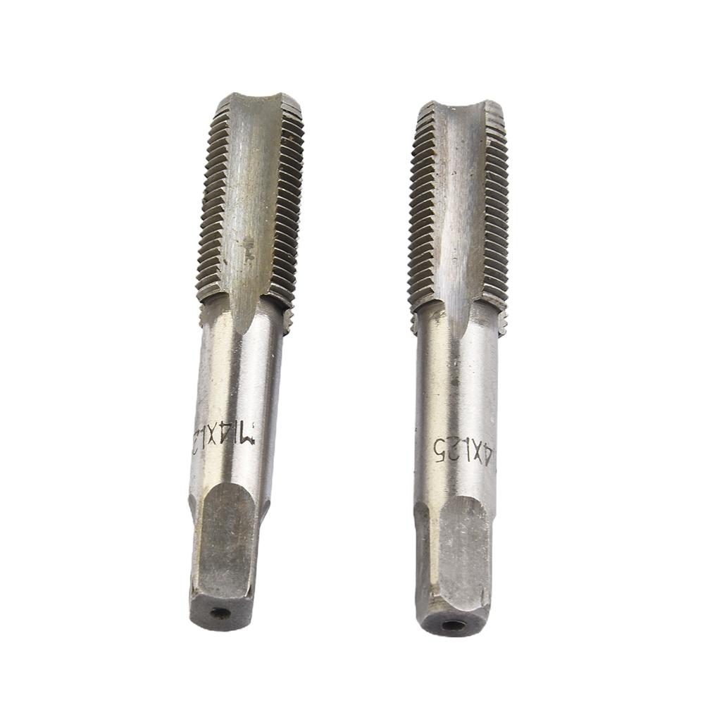 2pcs HSS Silver Metric Taper&Plug Tap Right Hand Thread M14x1.25mm Replacement