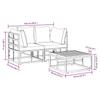 Garden Sofa Set 3 Pcs Black Metal