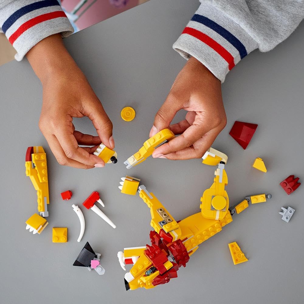 LEGO Creator Wild Lion 31112 Toy Blocks Gift Animal for Boys and Girls Ages 7 and Up