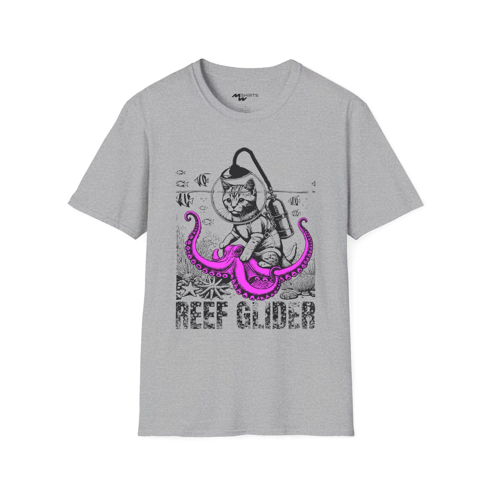 Whimsical Cat Octopus T-Shirt: Animal Lover Gift 4XL
