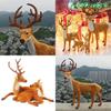 Christmas Deer Decor Figurine With Plastic Material For Holiday Window Display And Storefront Setup