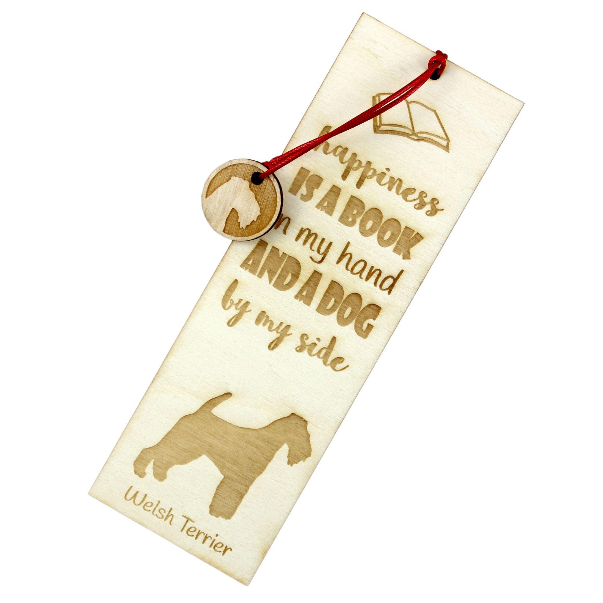 

Welsh Terrier, Welshie, Daeargi Cymreig - dog bookmark, personalized bookmark, dog gadget for Art-Dog brand readers