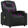 VidaXL Fauteuil de massage inclinable Noir Similicuir 372396