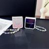 Fashion Glitter Inlaid Diamond Magnetic Phone Case for Samsung Z Flip 7 EF 6 5 4 3 Crystal Lanyard Shockproof Portable Cover