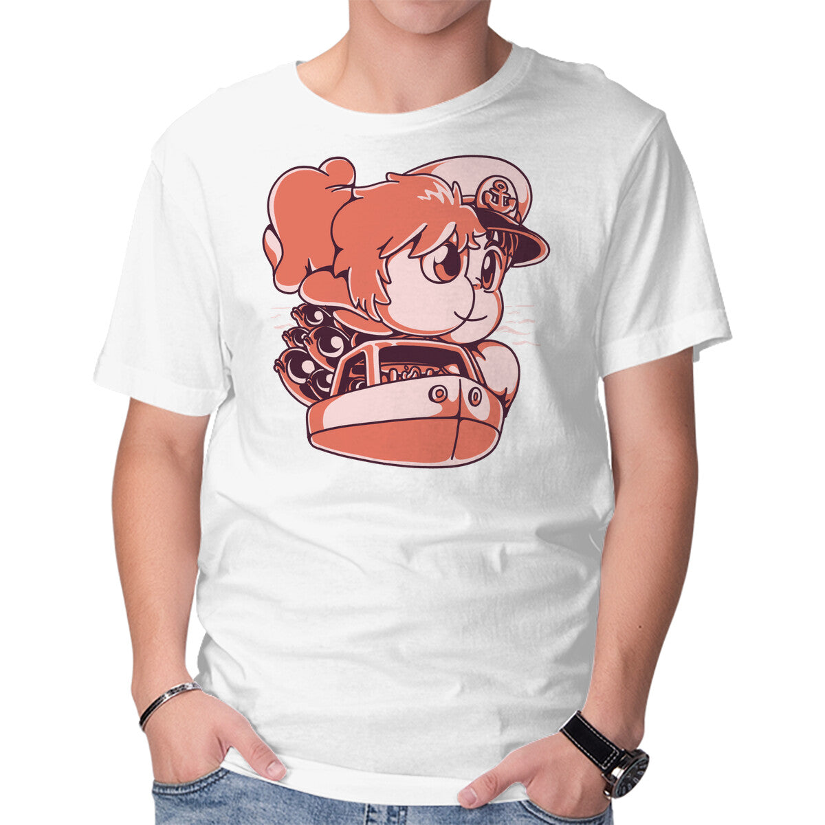 Unisex Crew Neck T-Shirt Sea Friendship Graphic Short Sleeve Casual Tee XXXL