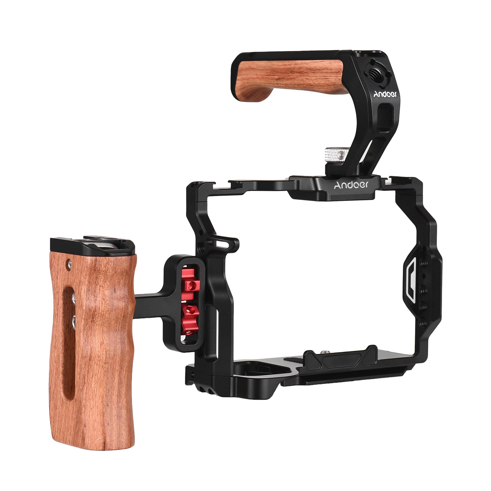 Клетка для камеры Andoer + верхняя ручка + комплект боковой ручки Видеоклетка для камеры — фото 8