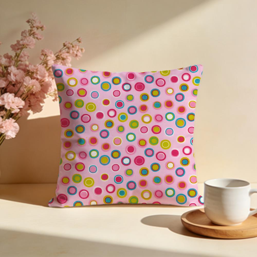 Cheerful Polka Dot Cushion Cover Soft Pillow Cases for Home Bedroom Living Room Sofa