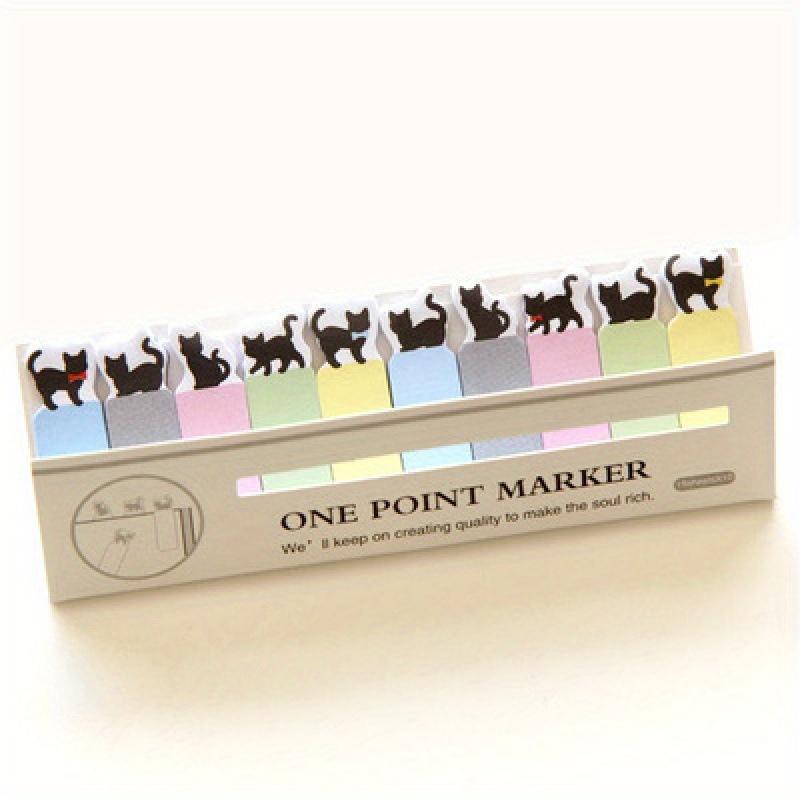 

150 Sheets/Pack, Cute Cat-Themed Sticky Notes Set - Perfect for Bookmarking & Memos, Office Essentials