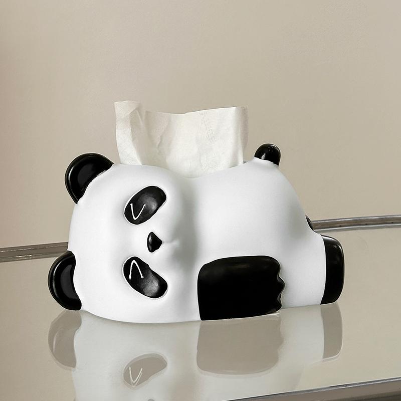 Nouvelle Boîte à Mouchoirs Panda Mignonne Décoration de Bureau de Salon Décoration de Maison Boîte à Mouchoirs Panda Dessin Animé Créatif