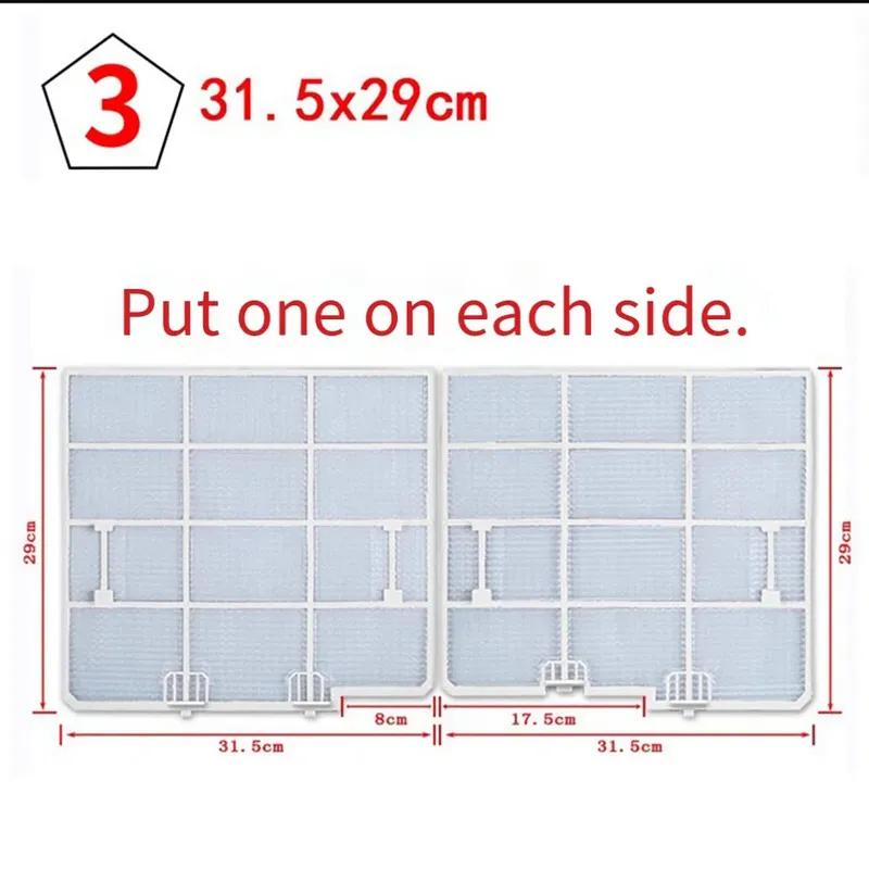 AC Filter Replacements Air Conditioner Accessories Dustproof Air Conditioning Filter Easy Installation Dust Screen