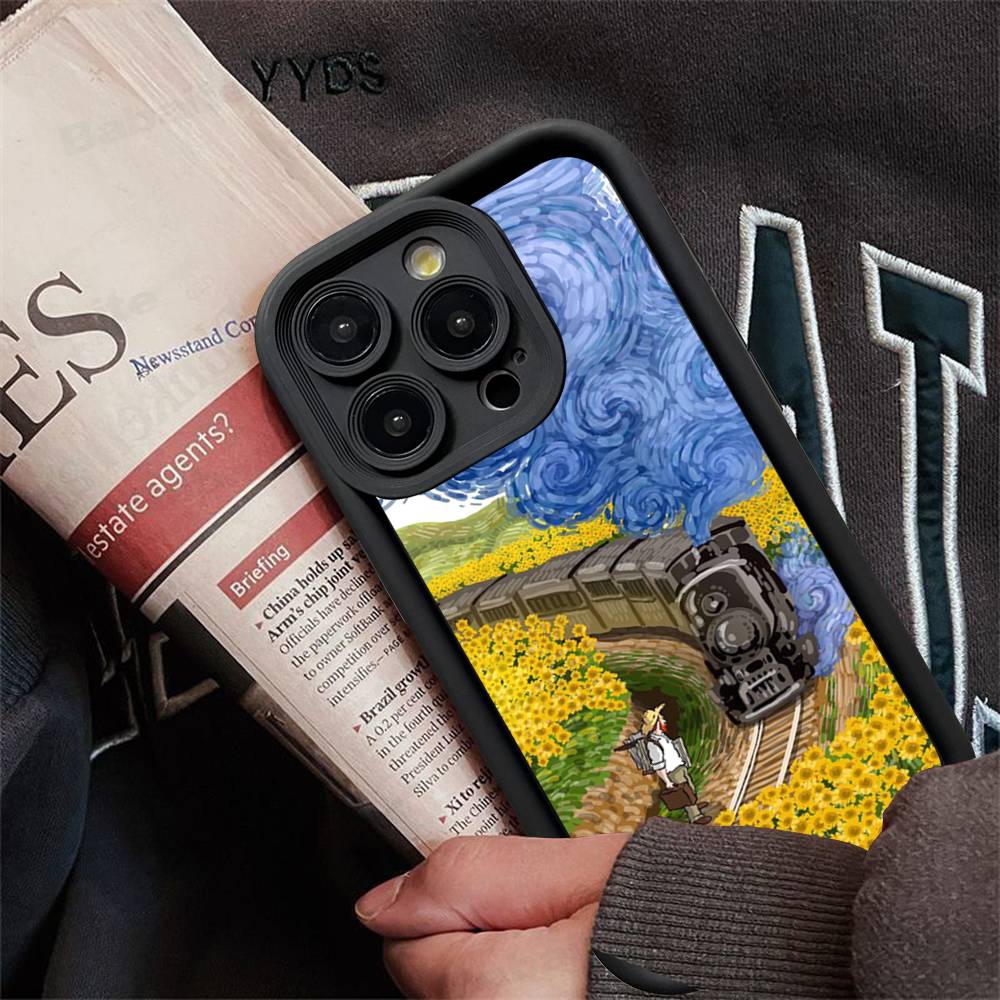 

Art Vincent Van Gogh Phone Case for iPhone 17 16 15 14 13 12 11 Pro Max Plus Silicone Shockproof Case iPhone 14 plus