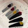 Korean Style Rhinestone Heart Hair Clip - Fashionable, Versatile, Simple Design for Women