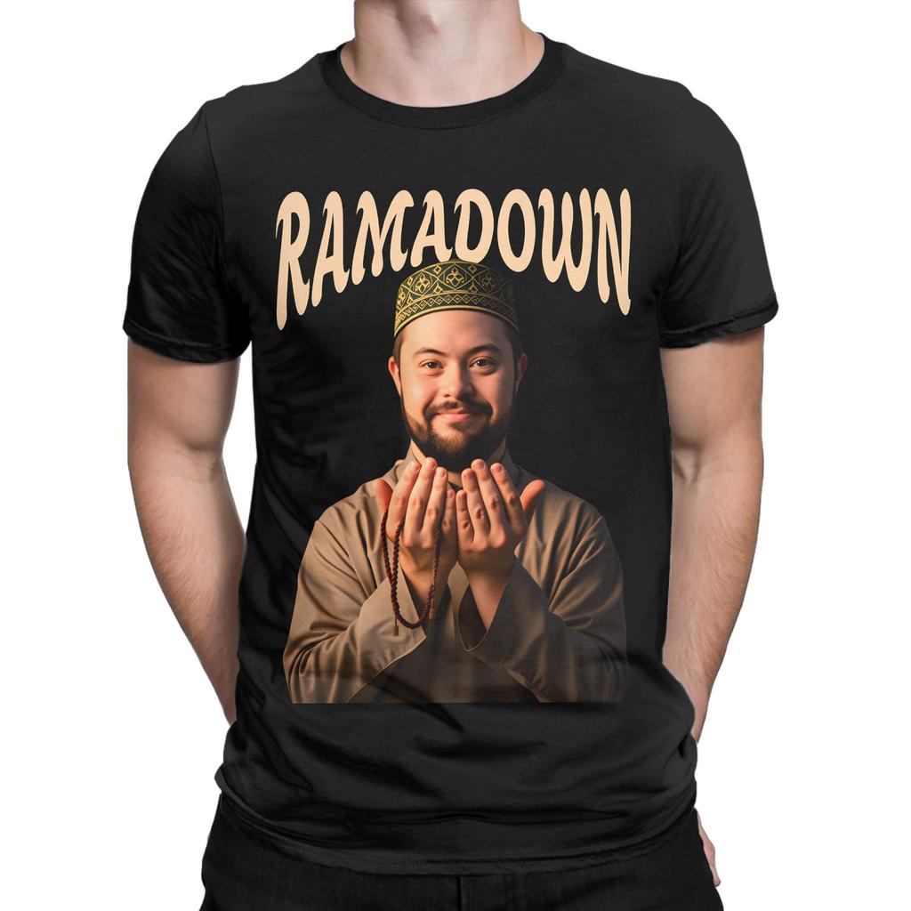 RAMADOWN MEME T Shirts Men Cotton Funny TShirt Round Collar  Tee Shirt Short Sleeve Tops New Arrival