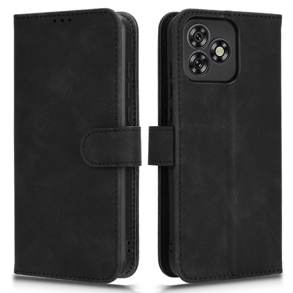 For Oukitel C53 Leather Case Skin-Feel Anti-Drop Wallet Flip Phone Cover