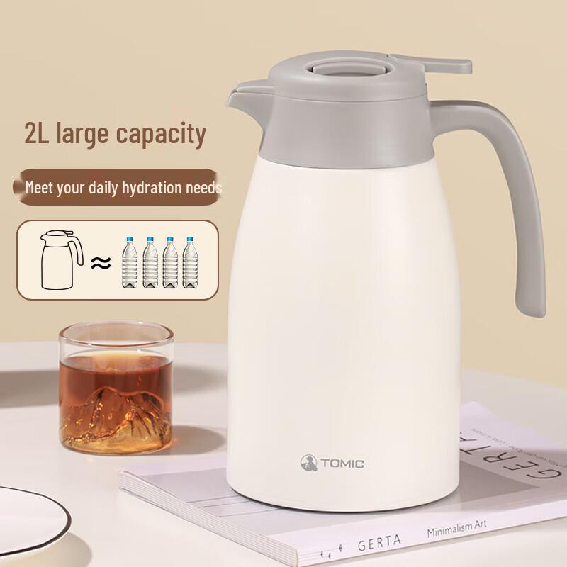 Temok 2L 316 Stainless Steel Insulated Thermos Pot with Handle