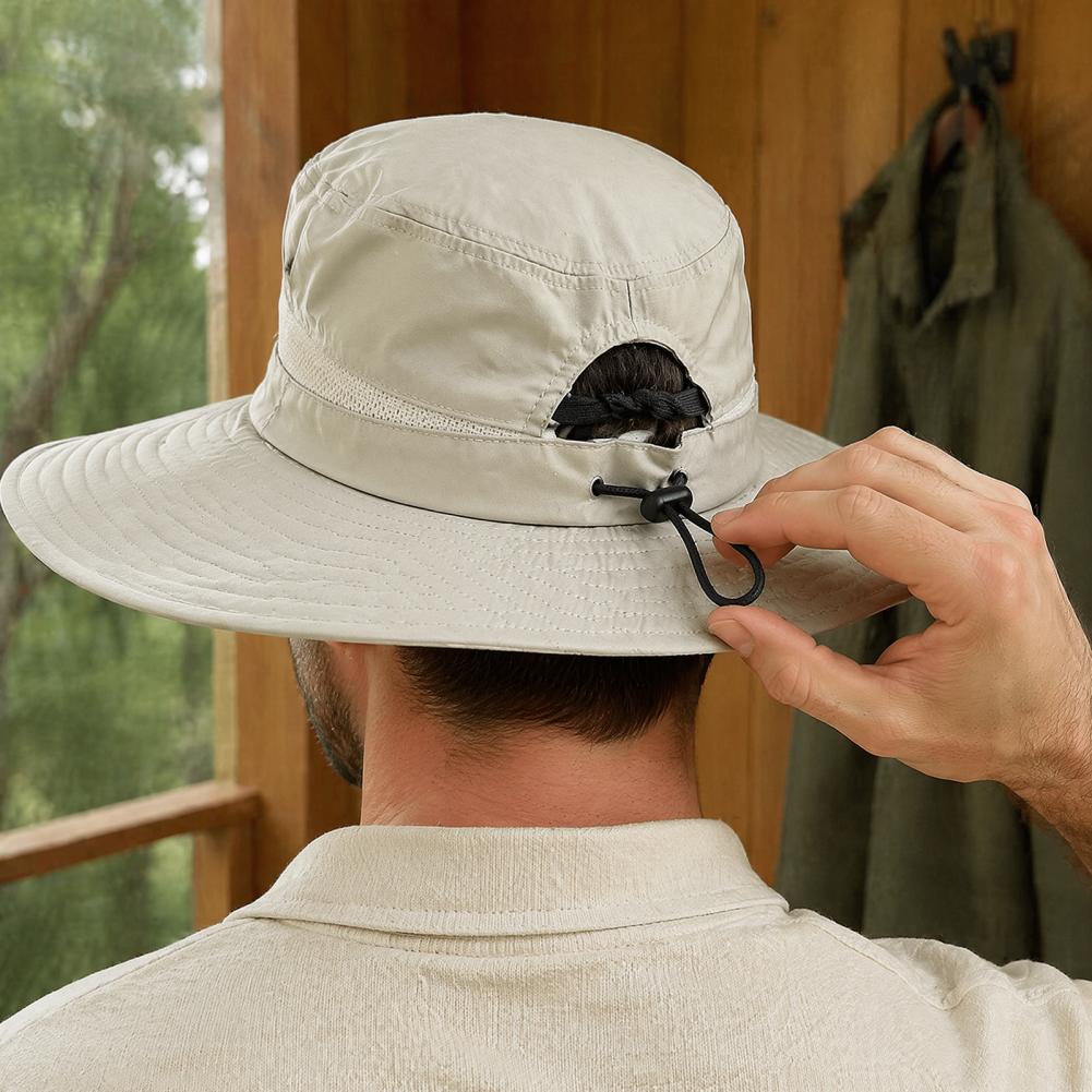 Sun Protection Hat Breathable Mesh Baseball Cap Men’s Sun Hats with Uv Protection Wide Brim Bucket Hat Breathable for Outdoor